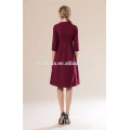 Manteau d&#39;automne 2016 pour les femmes mûres élégante fleur brodée Royal Red and Noble Blue Dress